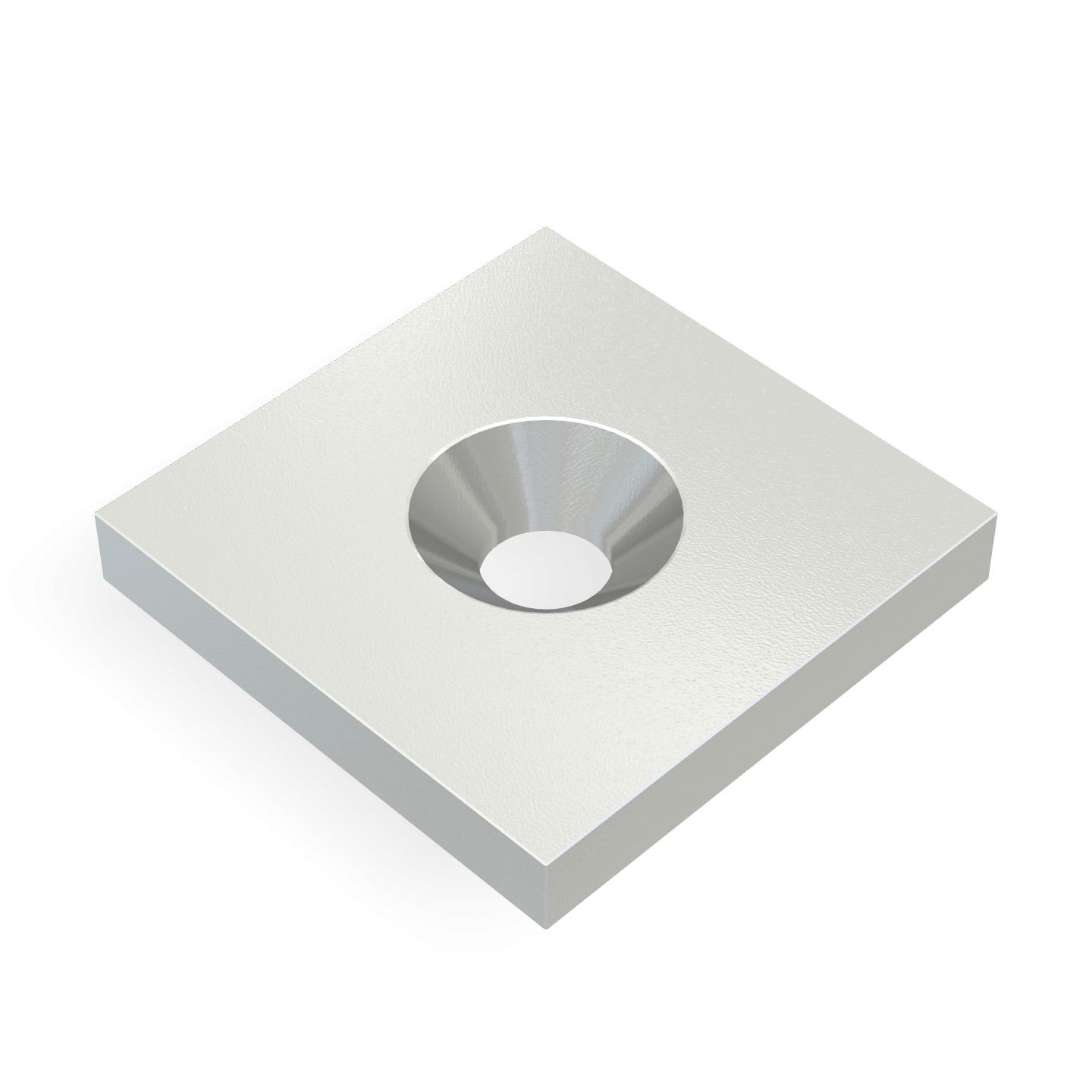 Aimant en néodyme avec trou fraisé 20 mm x 20 mm x 3 mm / M4