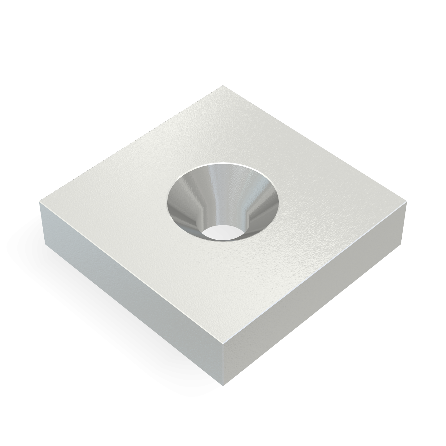 Aimant en néodyme avec trou fraisé 25 mm x 25 mm x 6 mm / M5