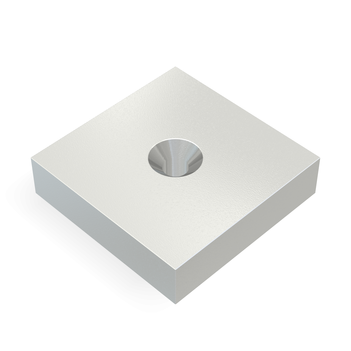Aimant en néodyme avec trou fraisé 40 mm x 40 mm x 10 mm / M5