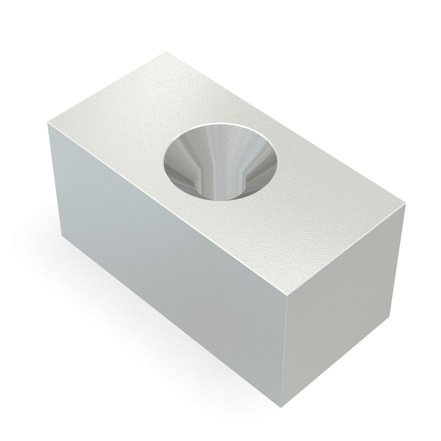 Aimant en néodyme avec trou fraisé 20 mm x 10 mm x 10 mm / M3