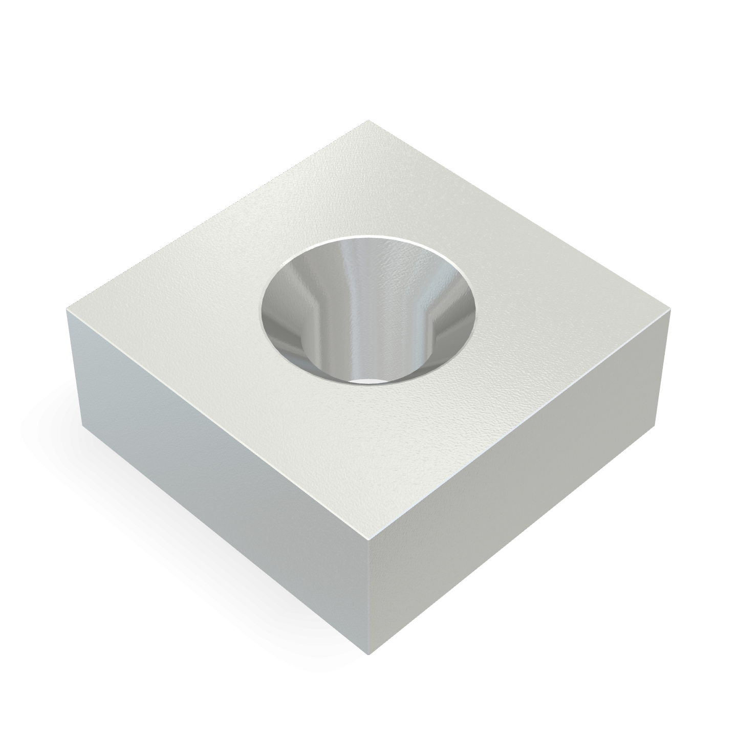 Aimant bloc en néodyme avec trou fraisé 5 mm x 5 mm x 2 mm / M1,4