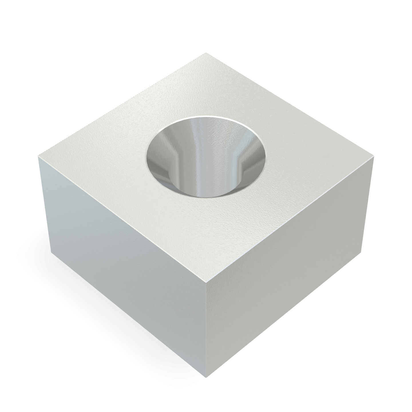 Aimant bloc en néodyme avec trou fraisé 5 mm x 5 mm x 3 mm / M1,4