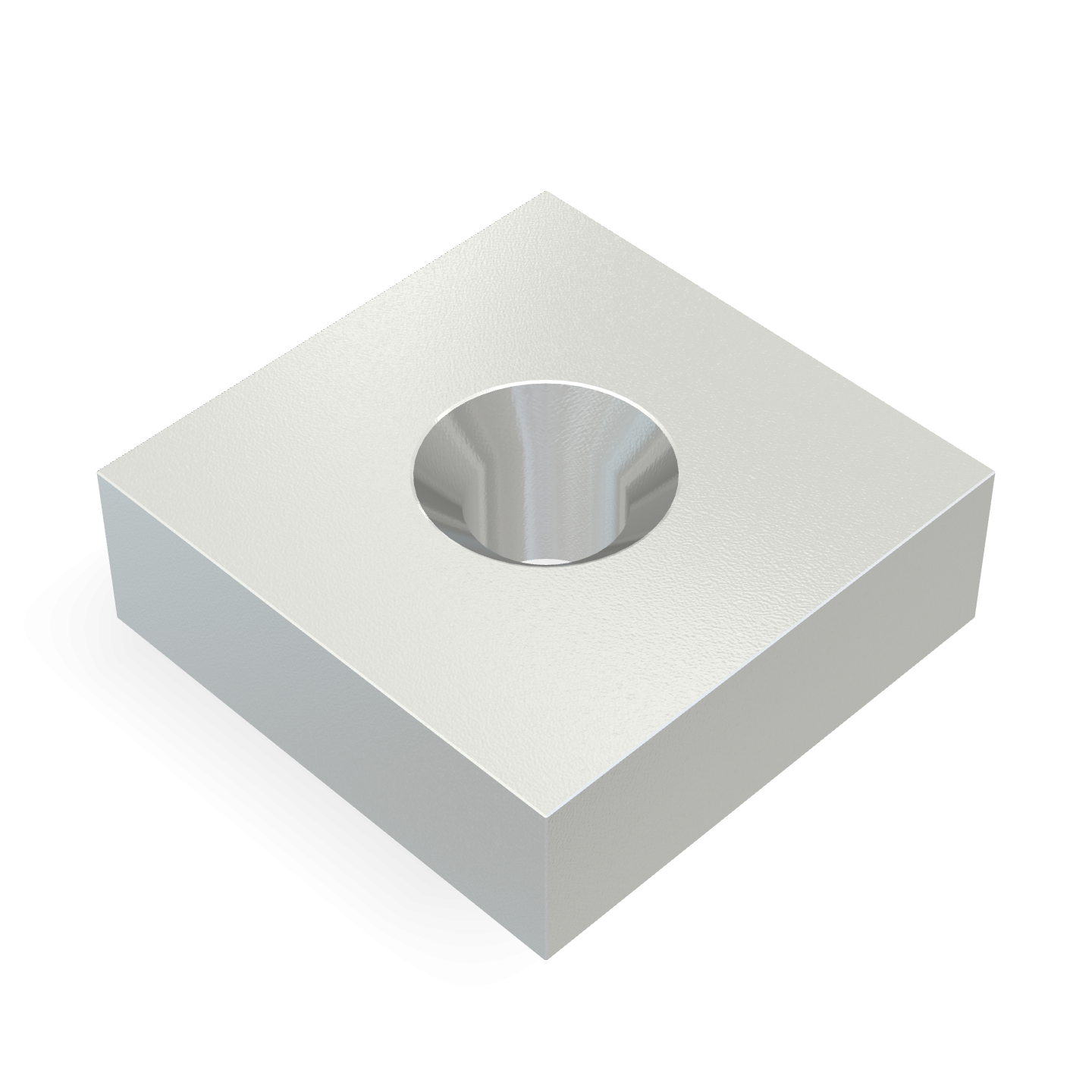 Aimant bloc en néodyme avec trou fraisé 6 mm x 6 mm x 2 mm / M1,4