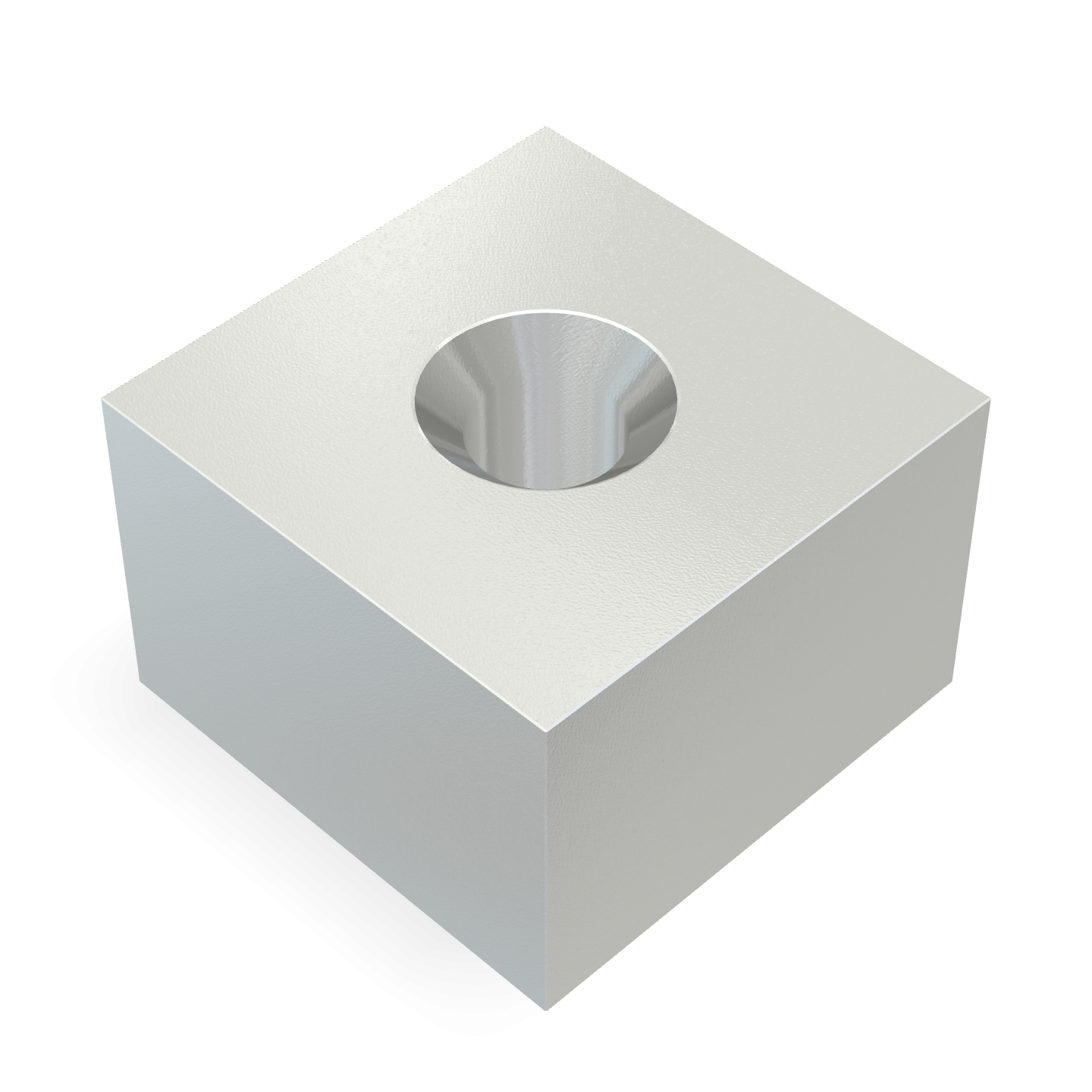 Aimant bloc en néodyme avec trou fraisé 6 mm x 6 mm x 4 mm / M1,4