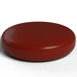 Red Ø30mm magnet rotating in 3D
